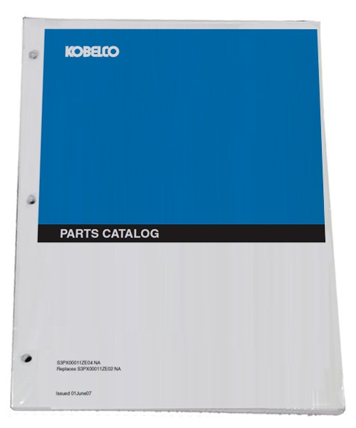 Kobelco SK35SR 3 Excavator Parts Catalog Manual – Part# S3PX00011ZE04