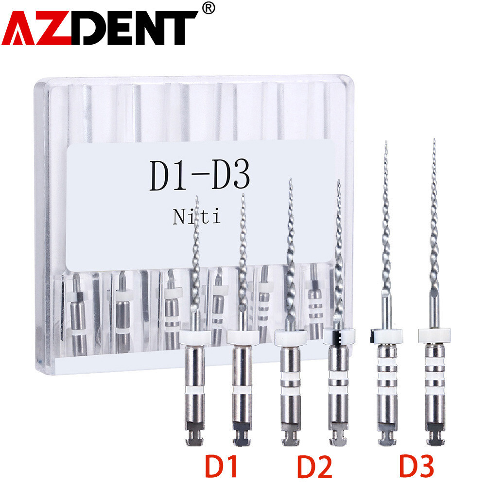 6pcs Dental Endo Retreatment Root Canal NiTi Rotary Files D1-D3 Engine use