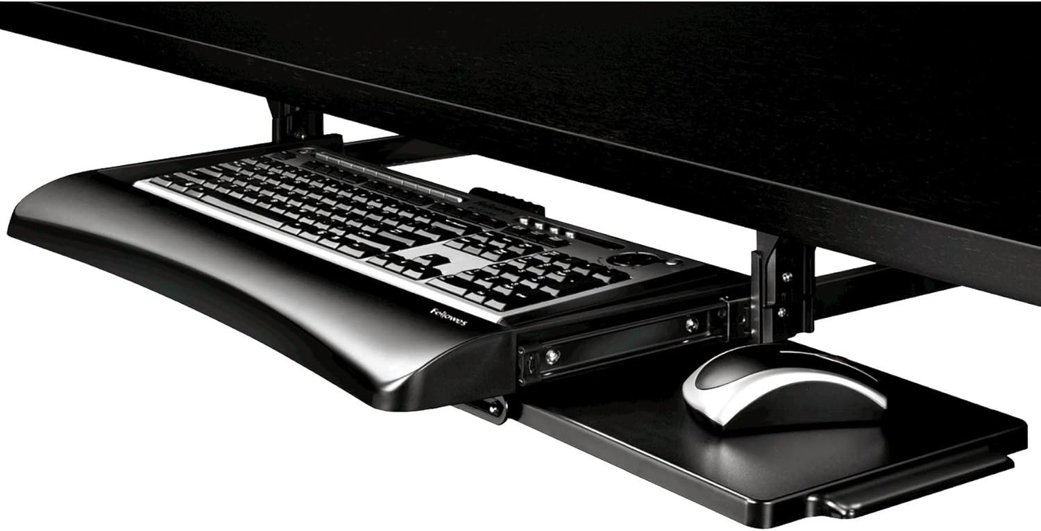 Adjustable Ergonomic Keyboard Drawer for Desk – Maximize Workspace Efficiency