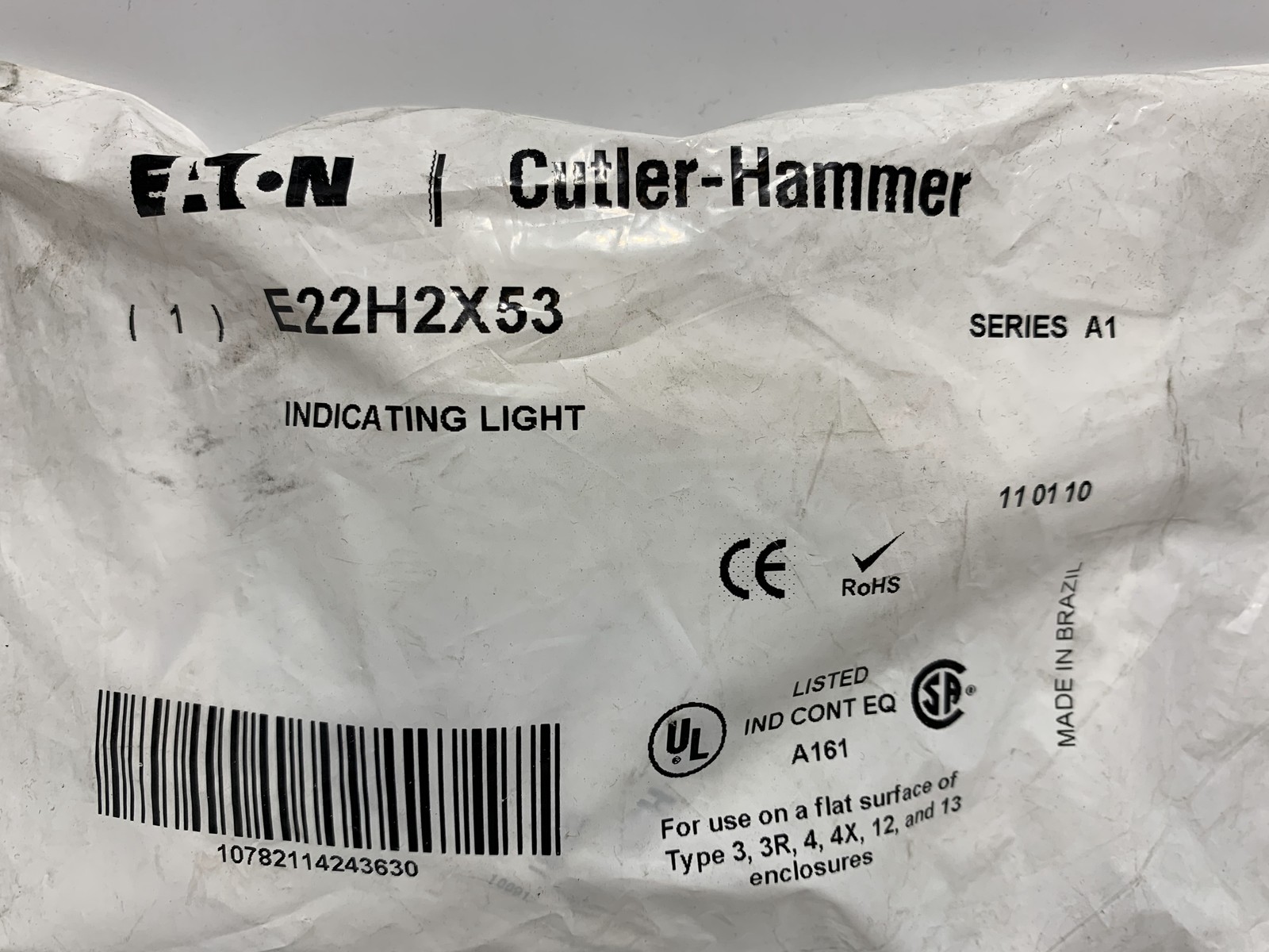 Eaton E22H2X53 Indicating Light 120V Red