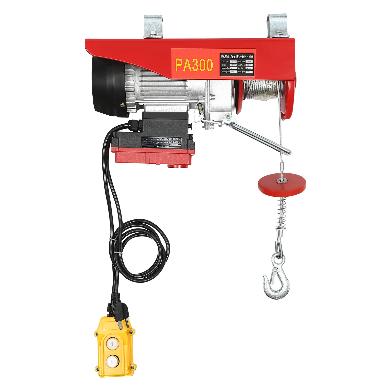 Electric Hoist 660LBS W/ Wireless Remote Control & Single/Double Slings Winch