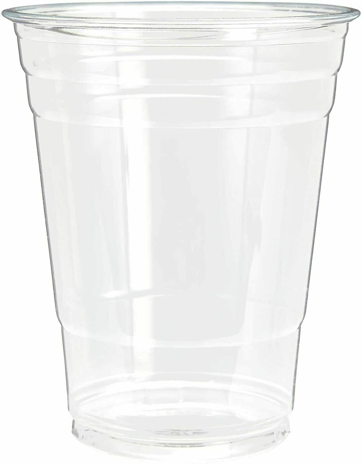 16 Oz Clear Plastic Cups PET Disposable Cold Cups With Lids and Straws for Party