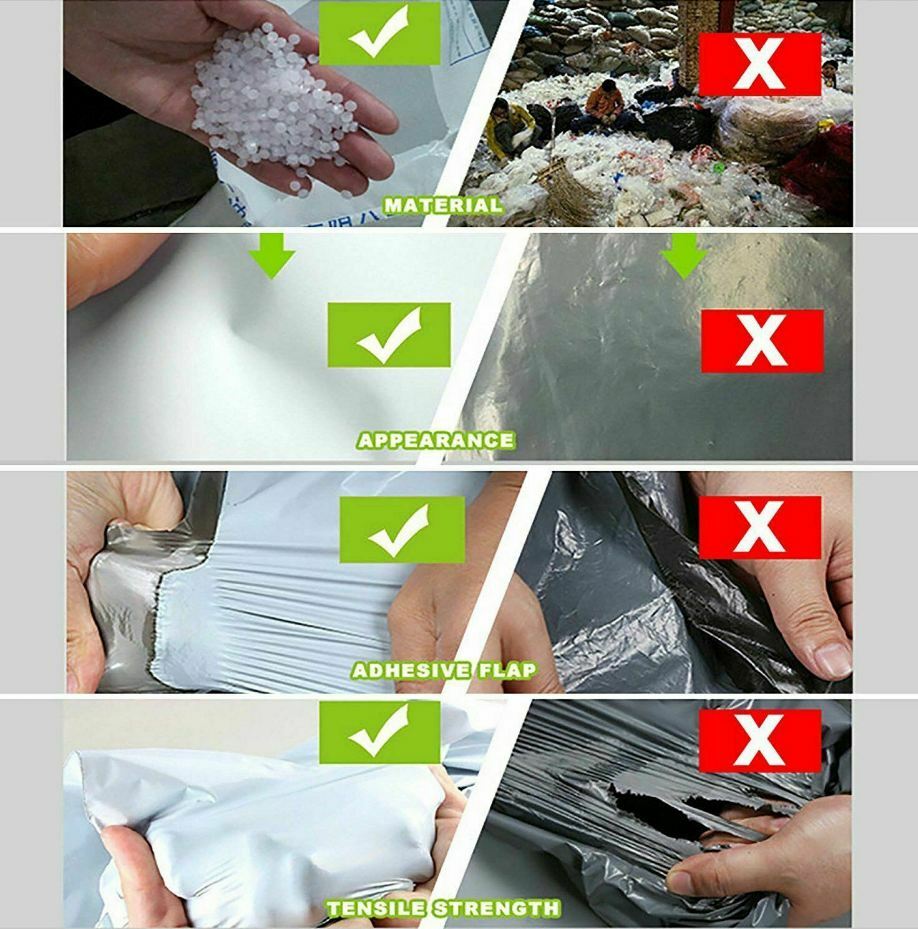 100 Poly Mailers Shipping Envelopes Self Sealing Plastic Mailing Bags Sizes Avai