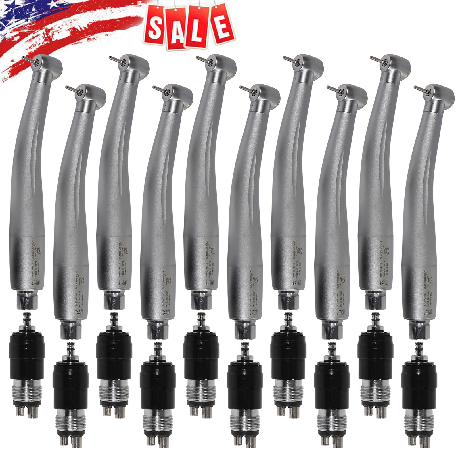 10*NSK Style Dental High Speed Turbine Handpiece with Quick Coupler Swivel 4Hole