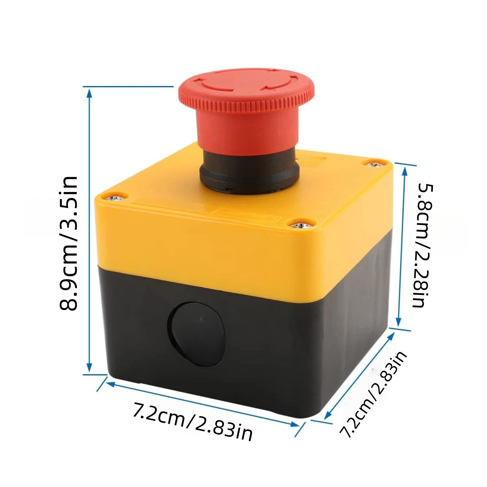 Red Emergency Stop Push Button Switch 660V 10A IP65 Weatherproof Replacement