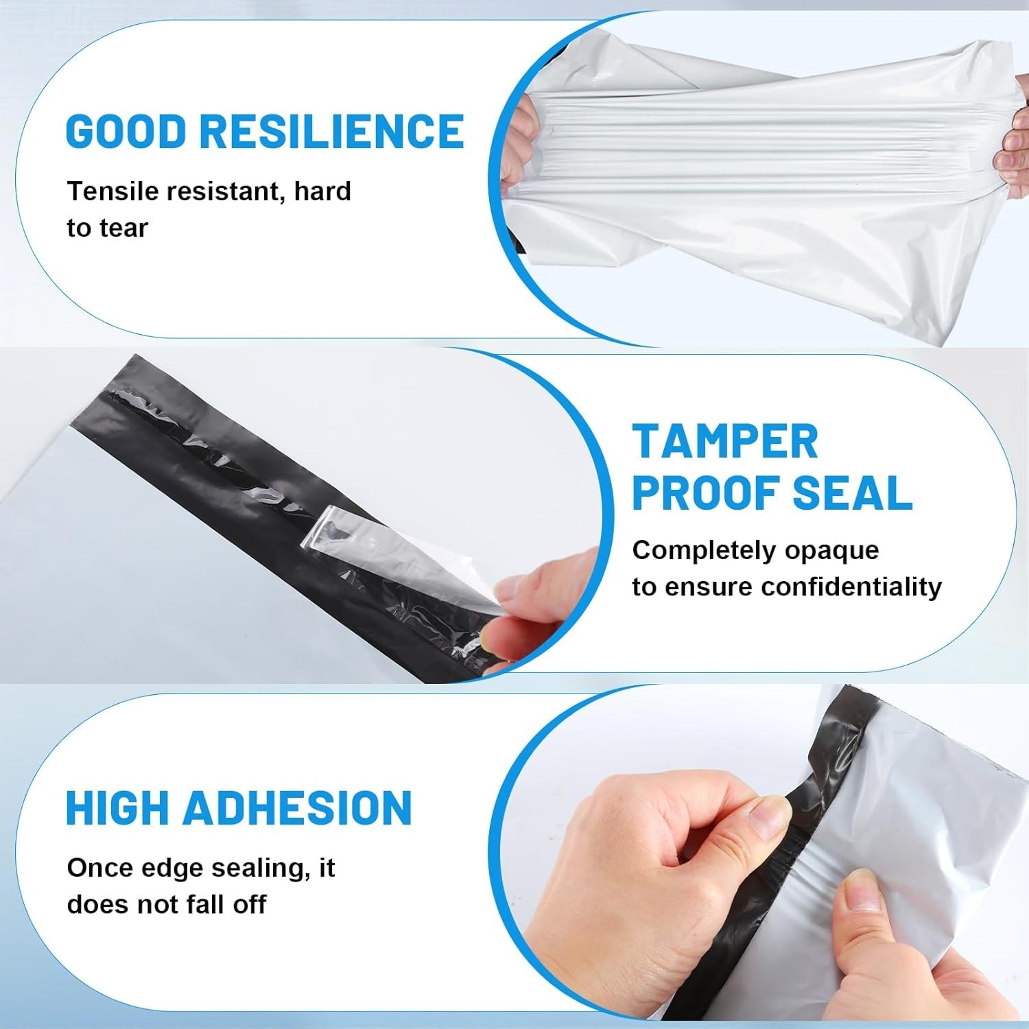 50 Pcs Poly Mailers Shipping Bags 10×13 Inch Packaging Clothes Polymailers En…