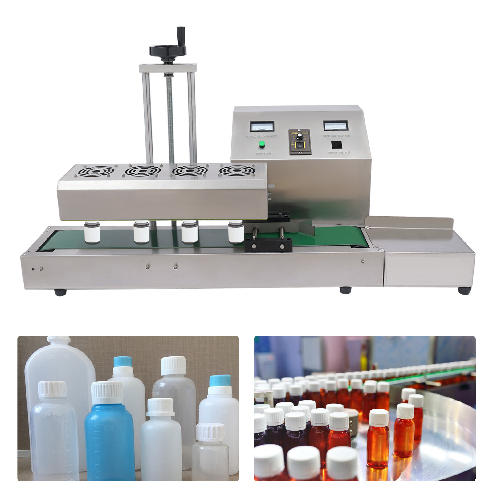 LX6000 Automatic Continuous Induction Sealer Bottle Cap Sealing Machine 20-100mm