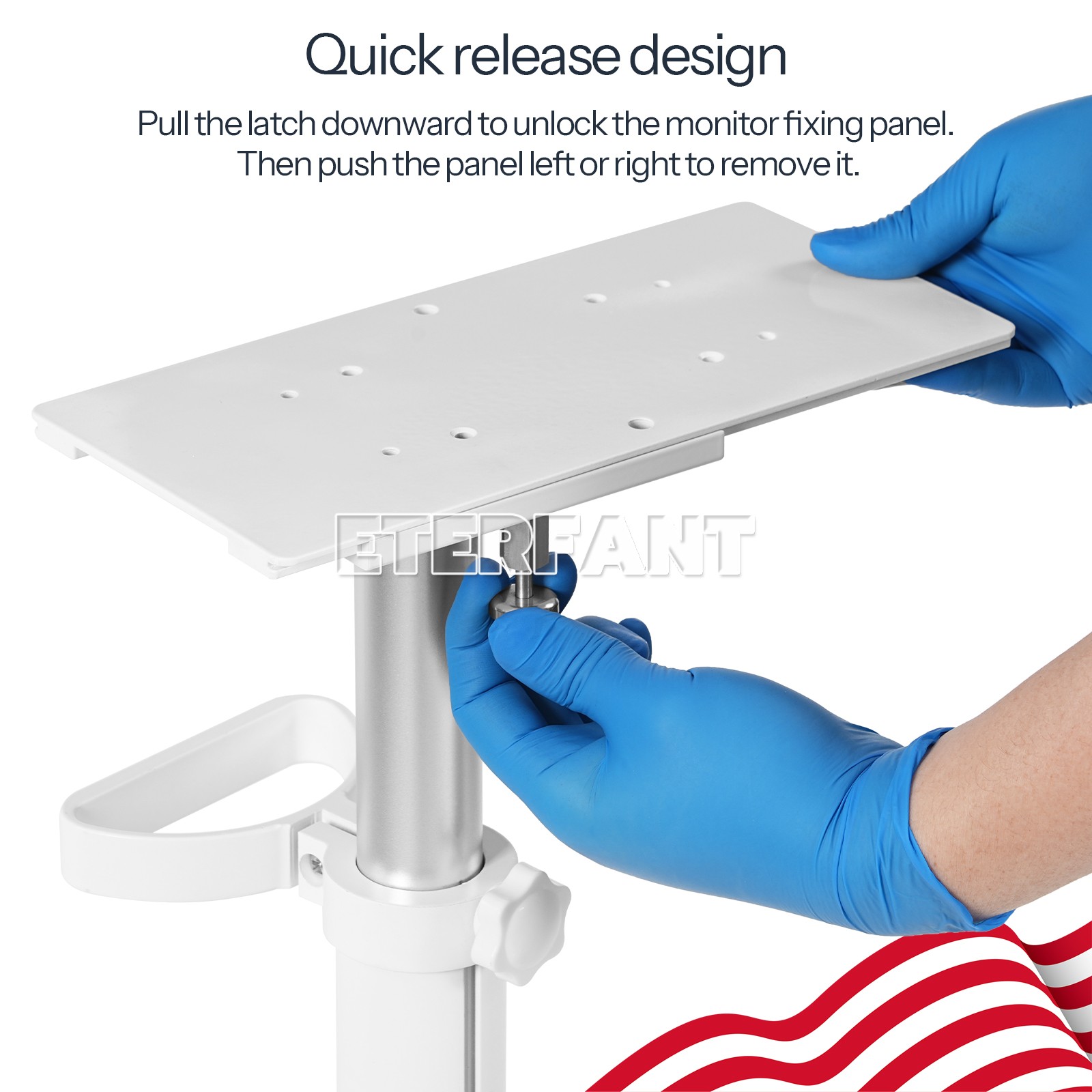 Wall Mount Bracket/Medical Trolley Cart Tool Cart for Patient Monitor Dental Lab