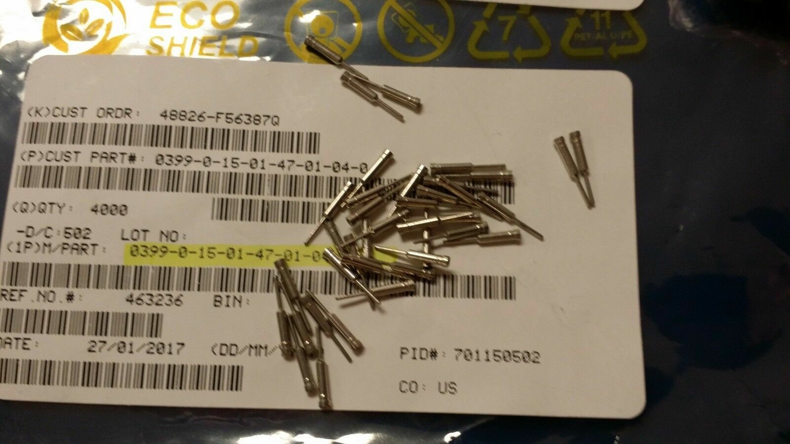 (25pcs) 0399-0-15-01-47-01-40-0 Mill-Max (200) Sn over Ni, PCB Terminal