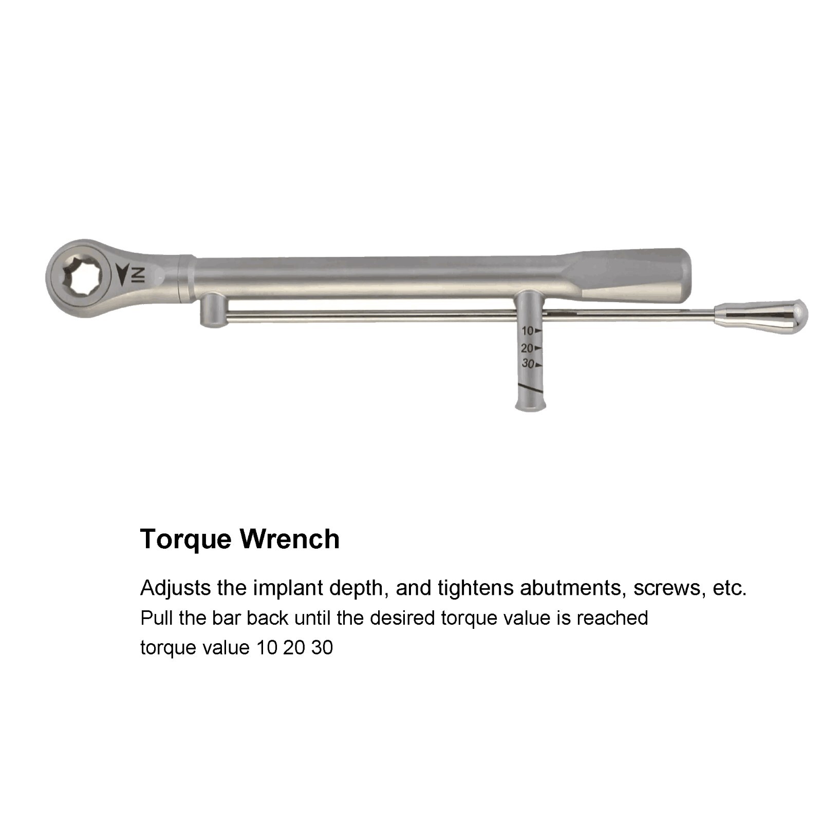 Implant Screwdriver Hex 1.2mm Hiossen Osstem Square Driver Hand Torque Wrench