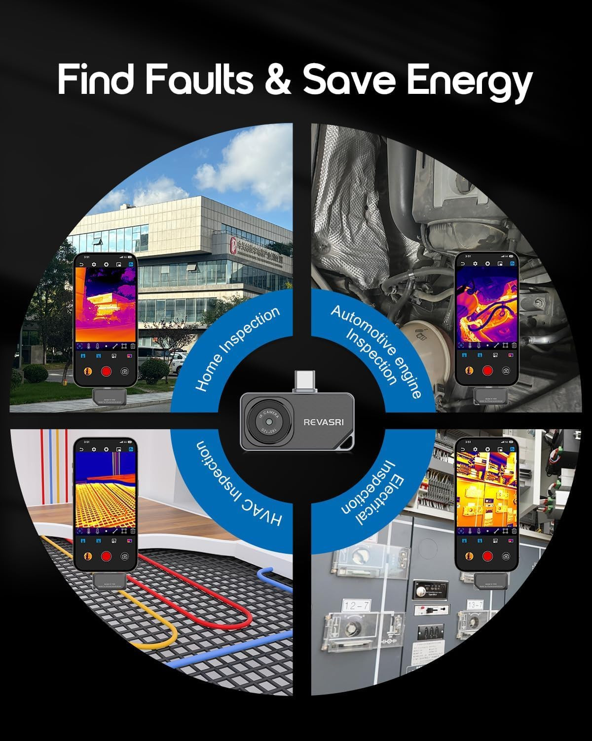 Thermal Camera for Iphone and Android, 320×240 Super IR Resolution Thermal Imagi
