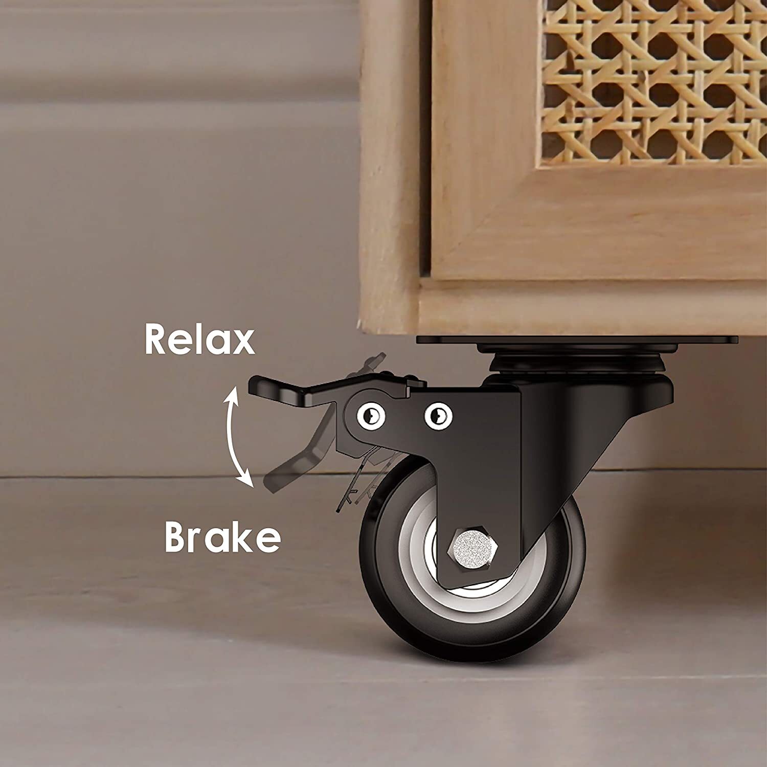 2 / 4 Pack Heavy Duty Swivel Plate Caster Wheels 3″ 4″ 5″ Polyurethane Wheels US