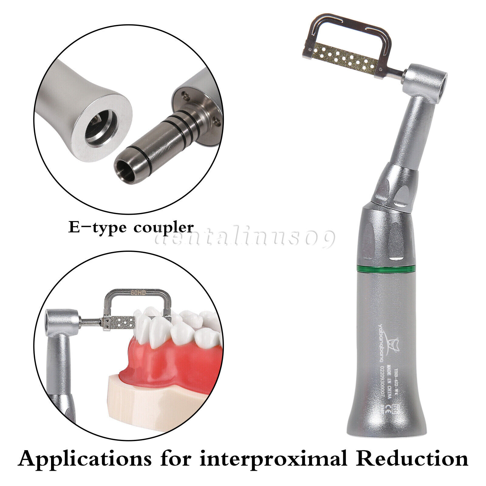 4:1 Reduction Dental Contra Angle IPR Handpiece & 10 Interproximal Strips Kit st