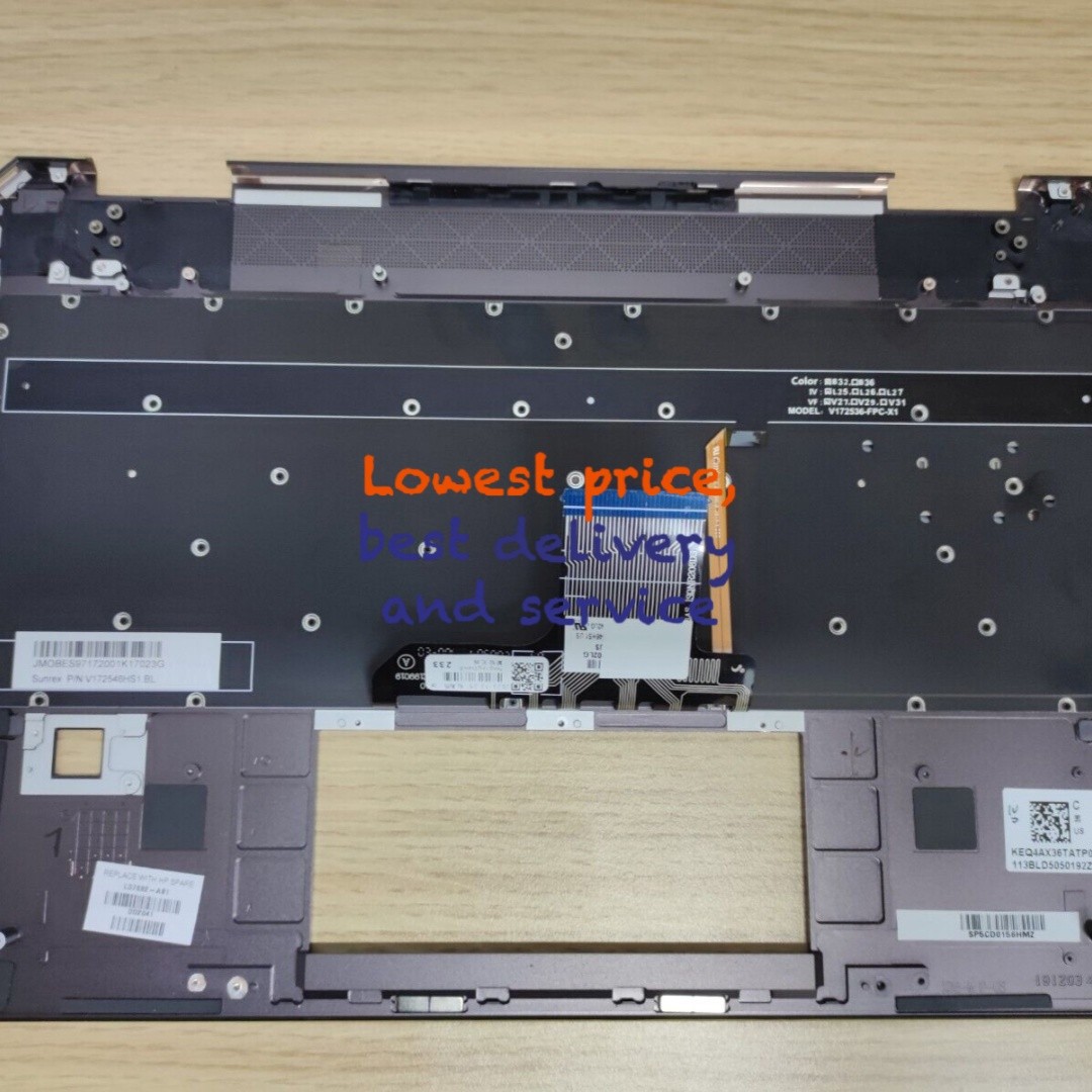 1PC New Palmrest Backlit Keyboard L37681-001 For HP Spectre X360 13-AP Series