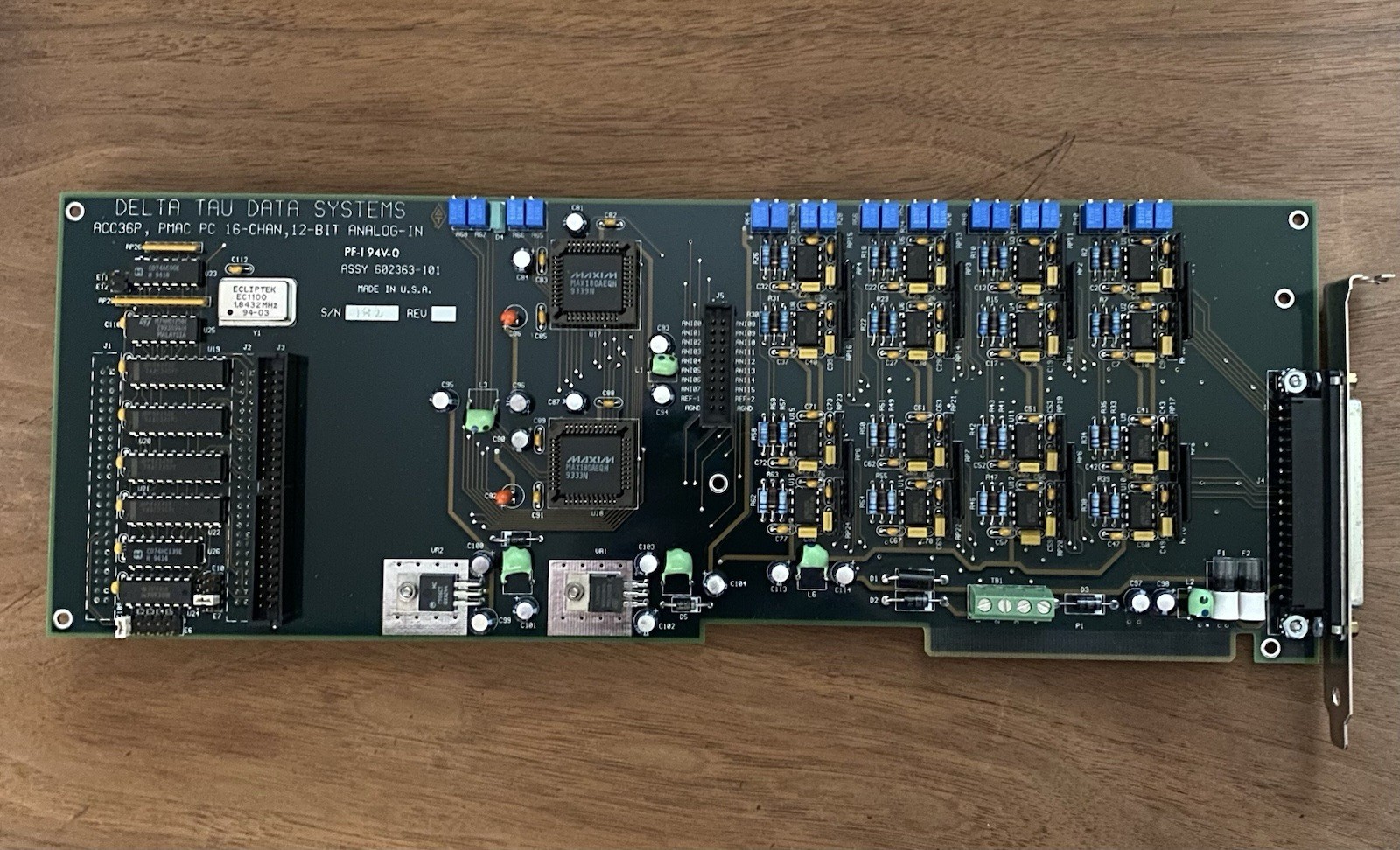DELTA TAU DATA SYSTEMS I/O BOARD, ACC-36P, PMAC PC, 16-CHAN, 12-BIT, ANALOG-IN