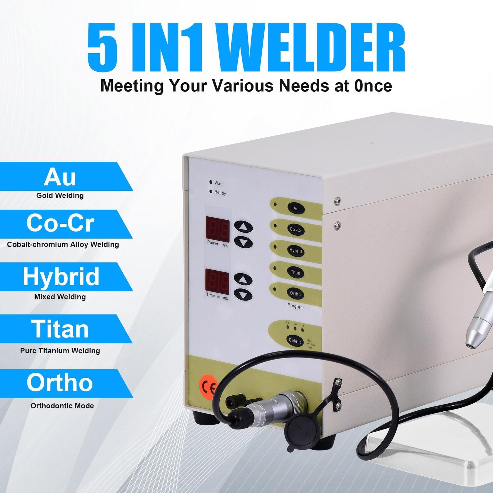Jewelry Spot Welding Machine, 110V 60Hz Pulse Argon Arc Permanent Jewelry Welder