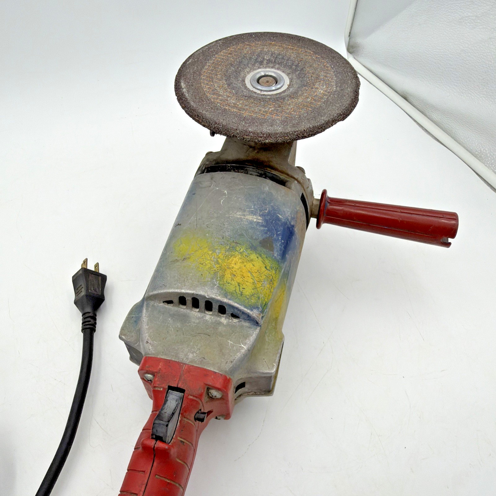 Milwaukee Heavy Duty Angle Grinder 7” Model # 6054 Not pretty but WORKS SEE VID!