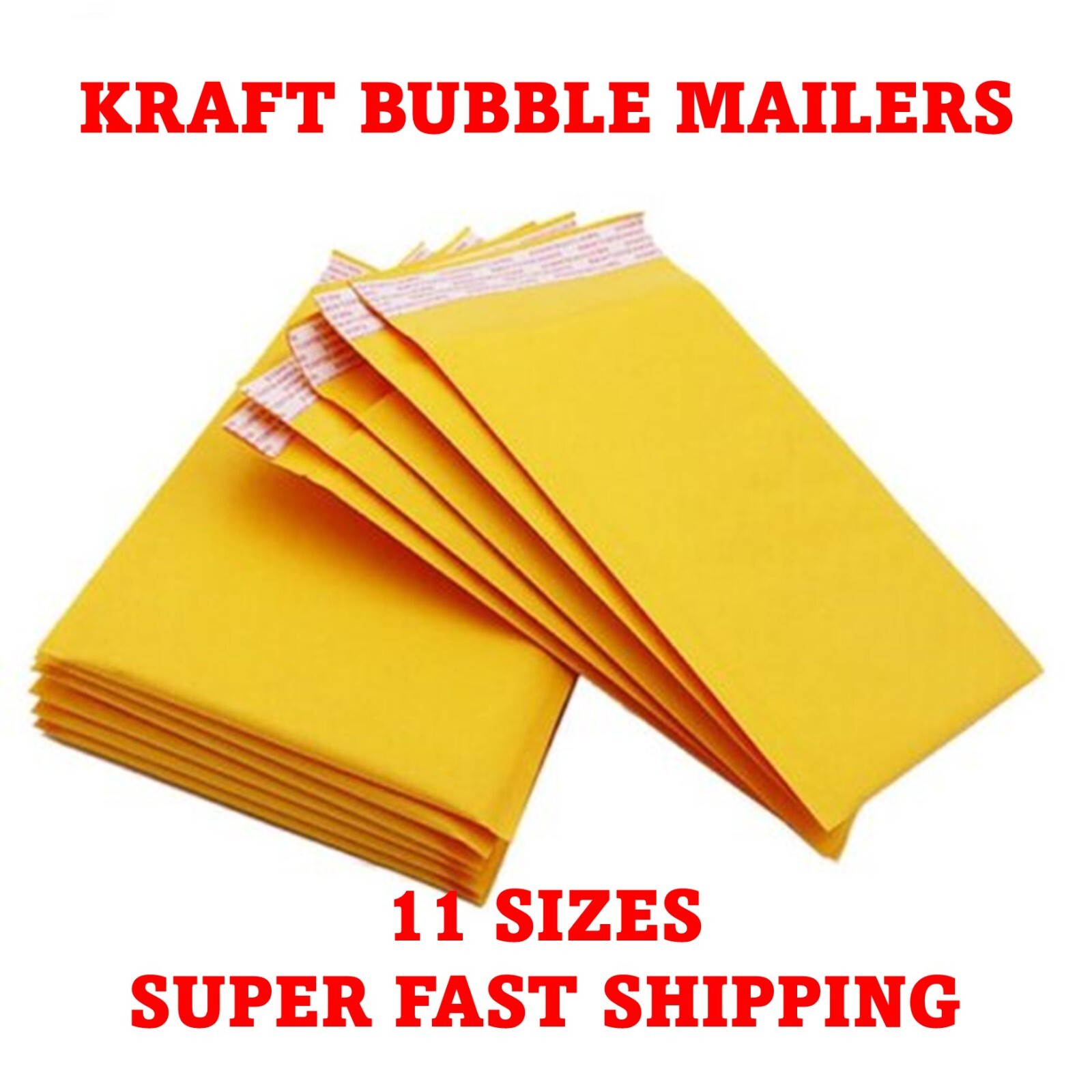 Kraft Bubble Mailers Shipping Padded Mailing Bags Envelopes Self Seal – Any Size