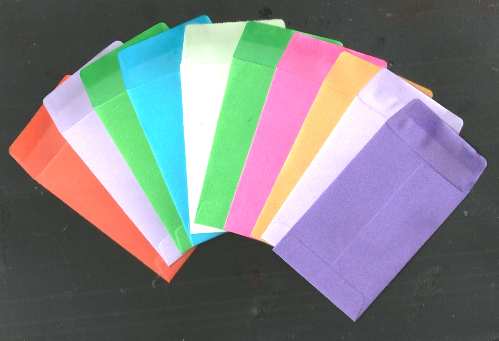 100 Count Small Colored Coin Envelopes 2.25 x 3.55 LOW BIDS