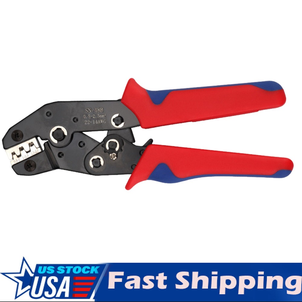Ratchet Crimper Plier Crimping Tool Cable Wire Electrical Terminals Kit AWG22-14