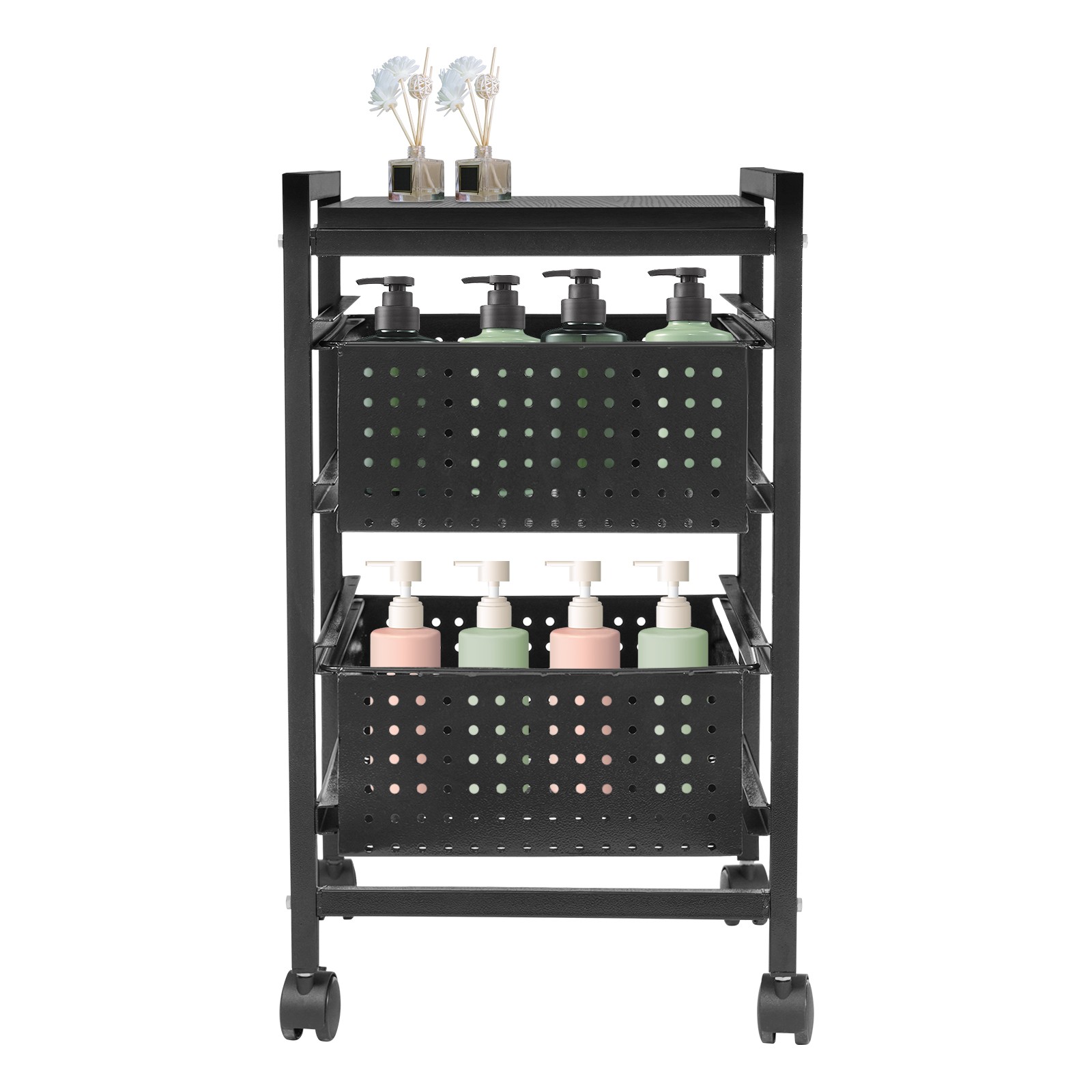 Modern File Storage Drawer Carts File Storage Organizer On Wheels For Bedroom