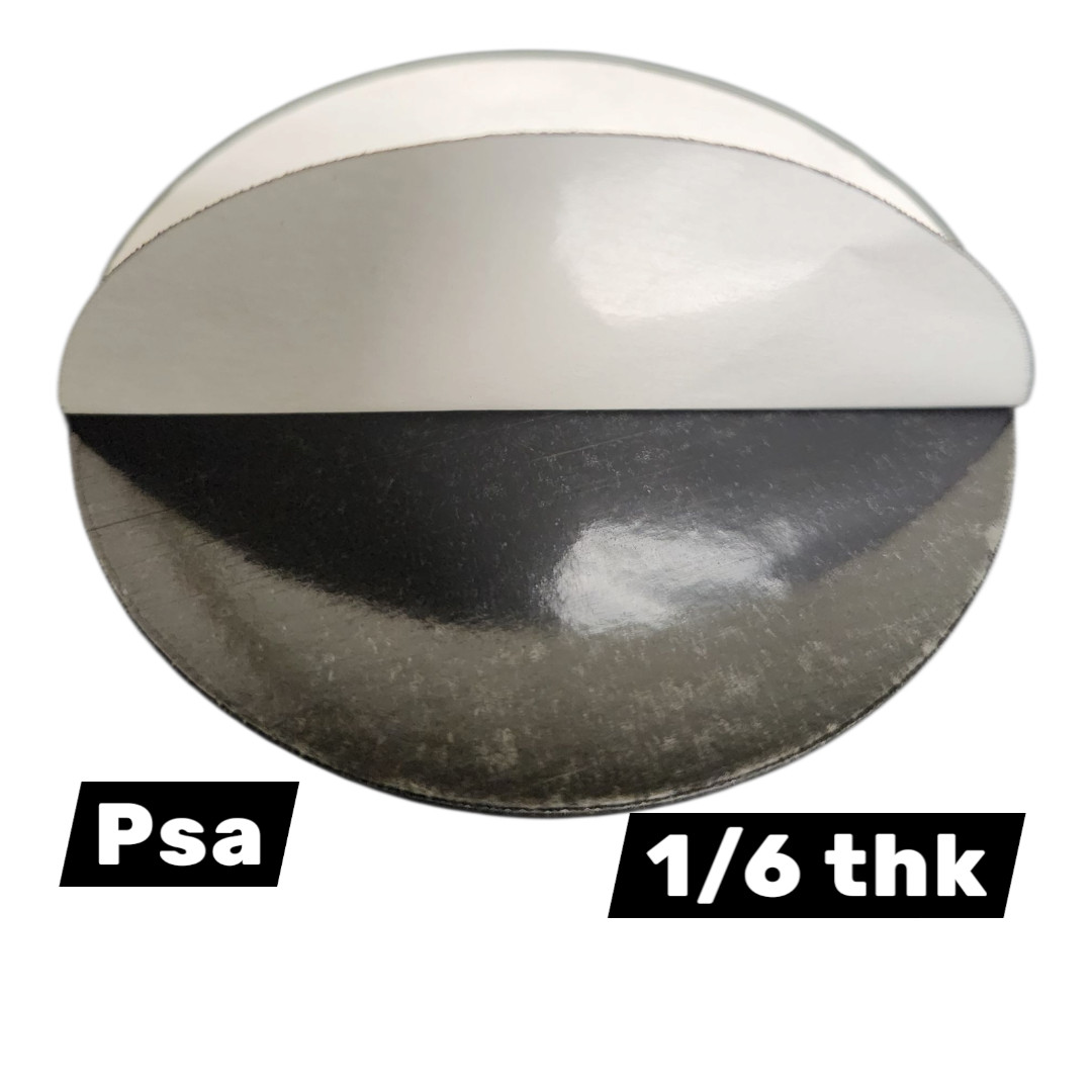 NEOPRENE RUBBER CIRCLE 1/16″thick X 3″ OD PSA ADHESIVE ONE SIDE