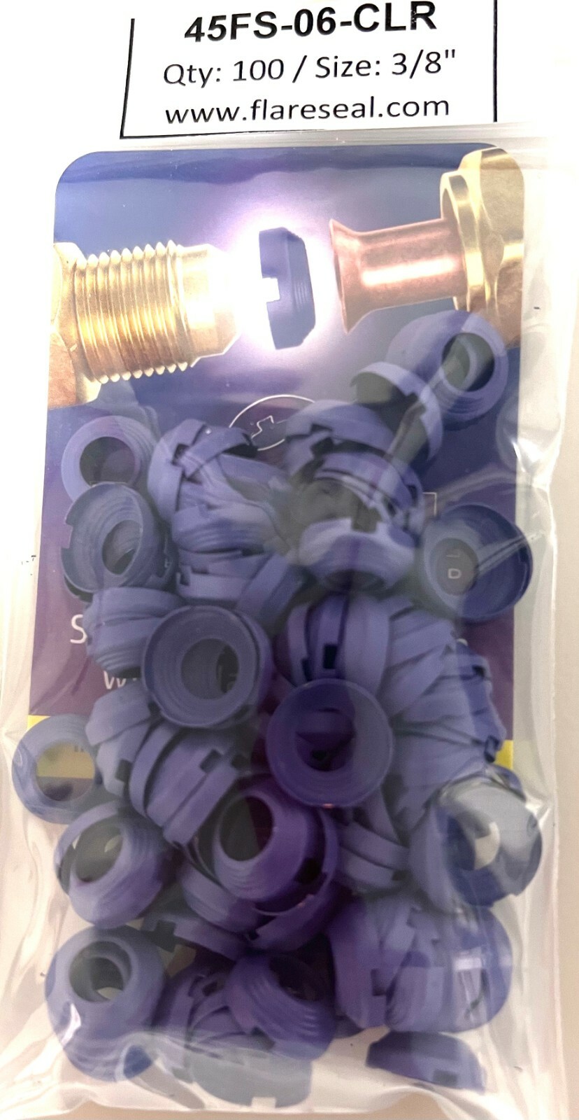 3/8″ Flare Seal Ductless Mini Split Stop Flare Leaks FlareSeal Gasket FS06-100PK