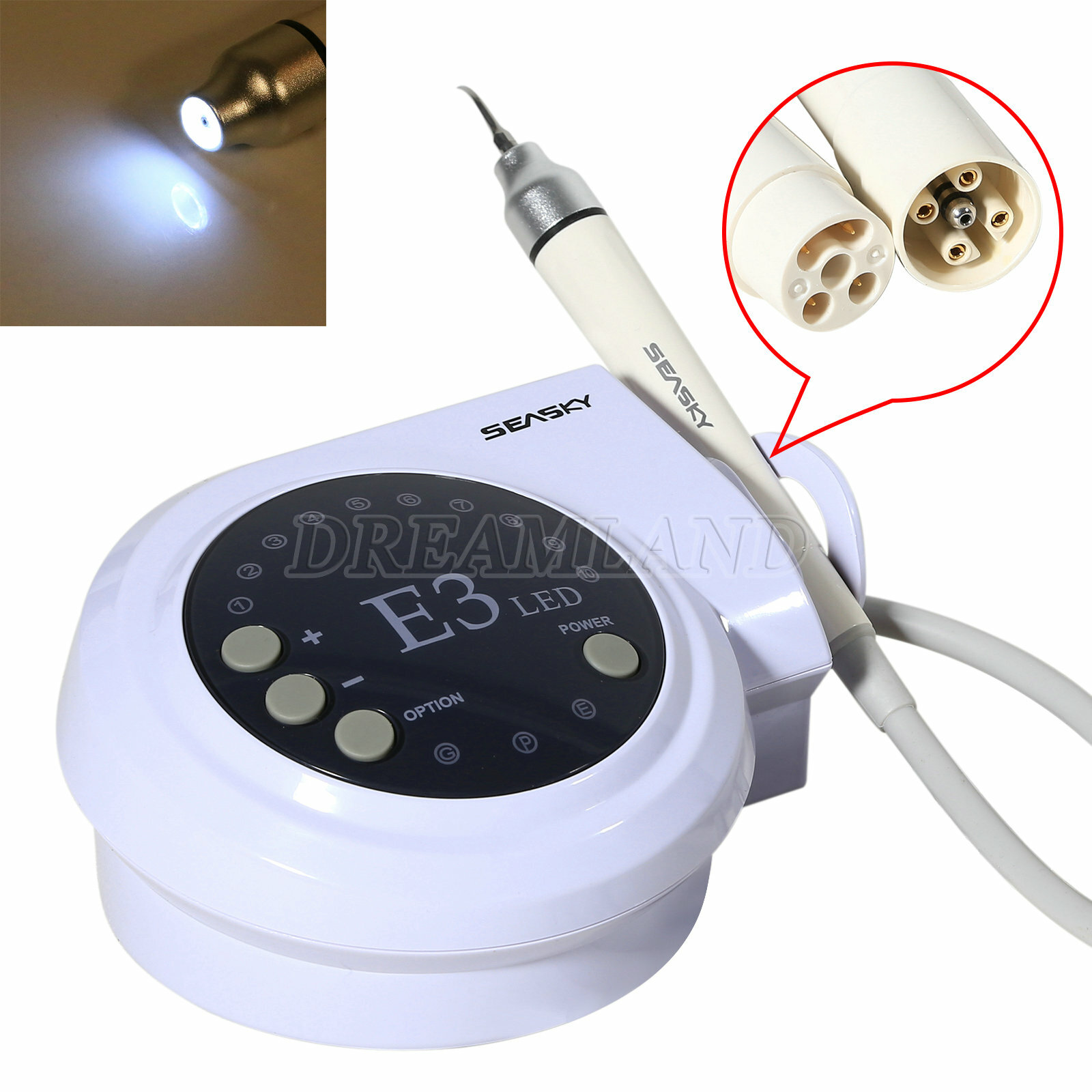 SEASKY Dental Ultrasonic Scaler fit EMS Scaling Perio Endo tips / LED Handpiece
