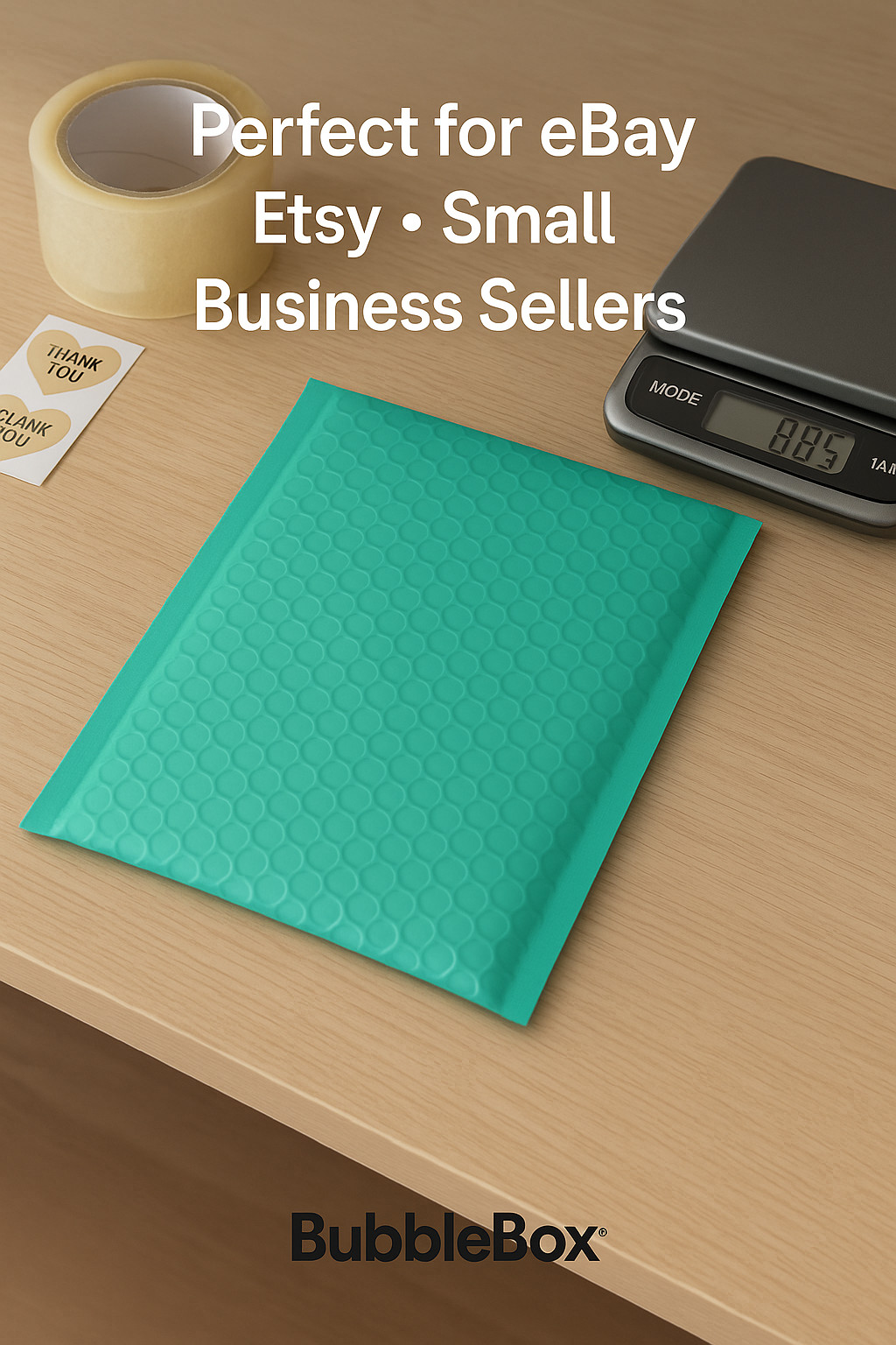 Teal Poly Bubble Mailers #000-# 5| 50/100/200 Packs | Shipping Supplies