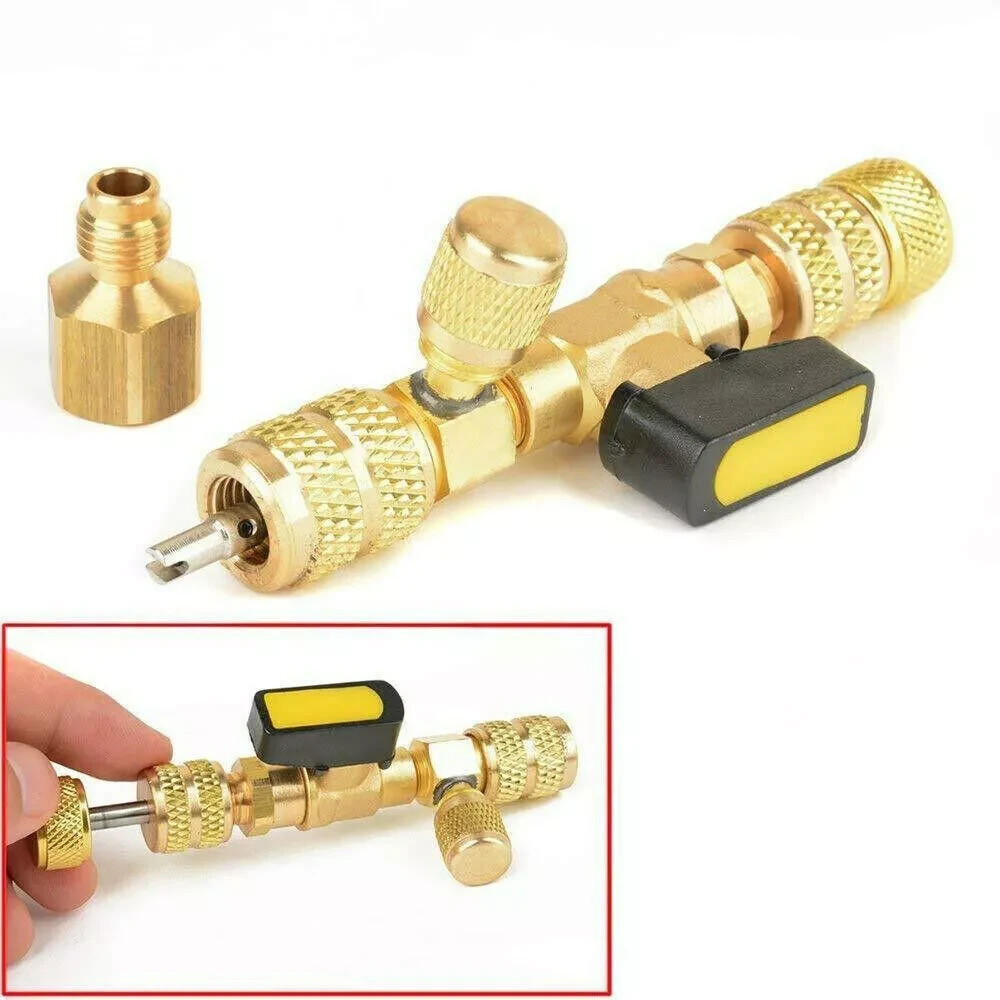 HVAC Tool AC Schrader Valve Core Remover Dual Size 5/16″&1/4″ Port Installers