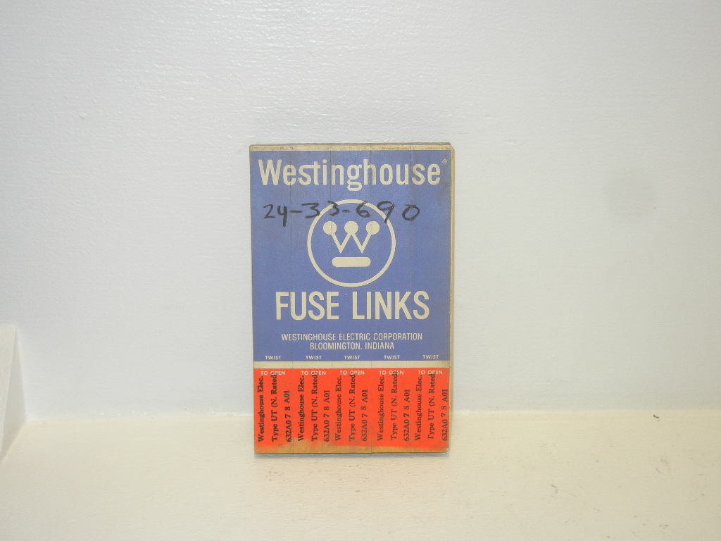 LOT OF 5 WESTINGHOUSE 632A078A01 NEW 25N FUSE LINKS TYPE UT 632A078A01