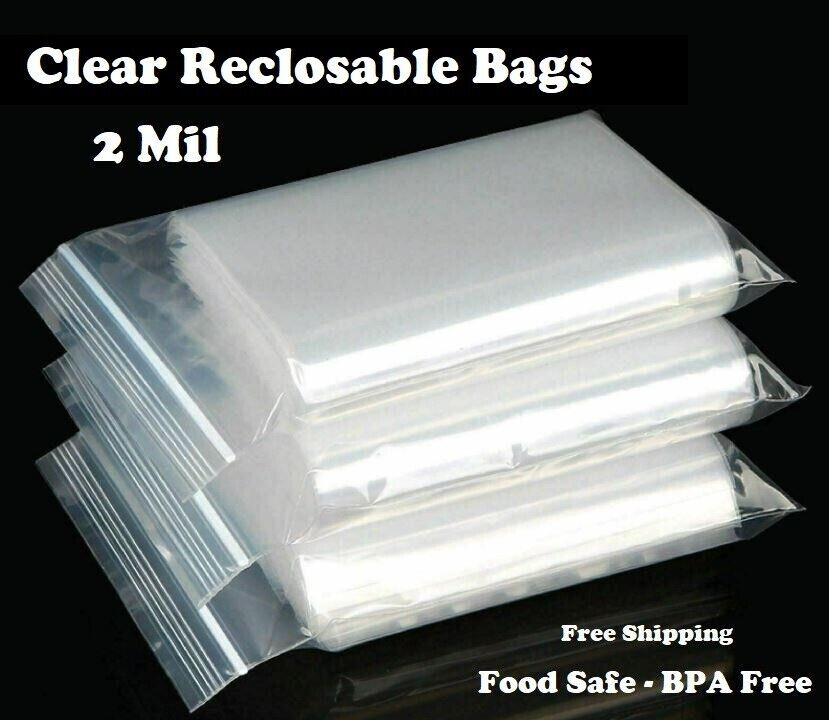 500-13″ x 15″ RECLOSABLE CLEAR ZIP SEAL LOCK BAGS 2 MIL ZIPPER POLY BAGGIES