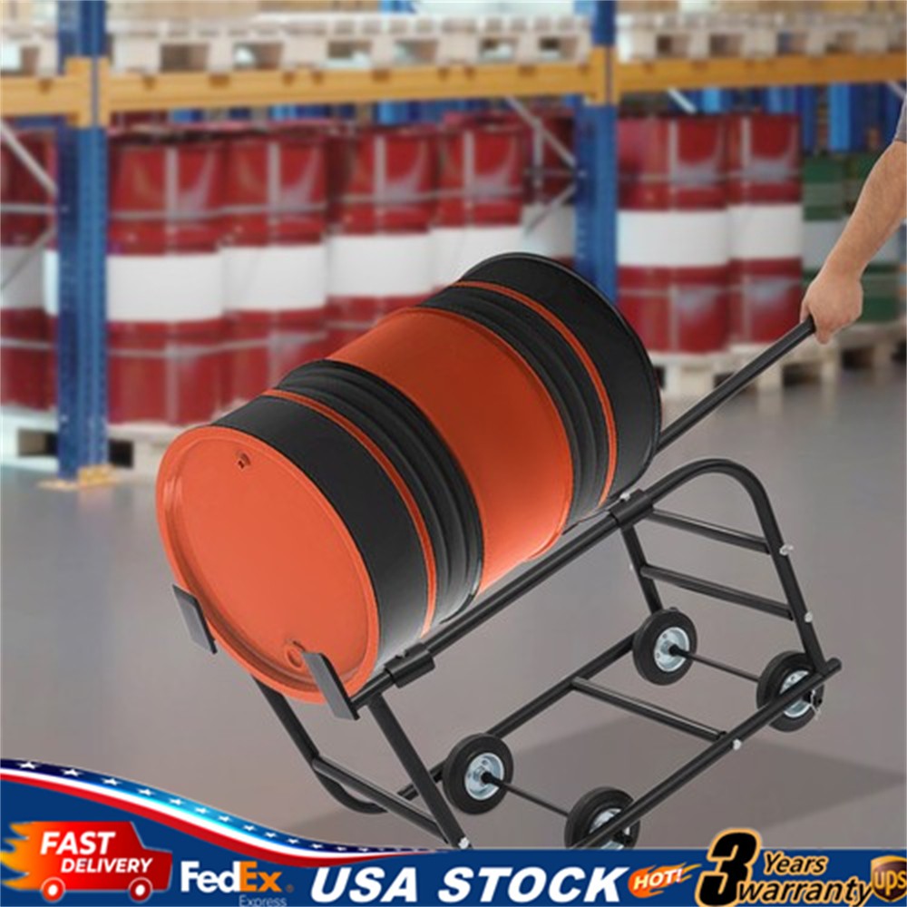 TFCFL 55 Gallon Drum Cradle, Movable Drum Cradle Drum Stand 600-pound Capacity,