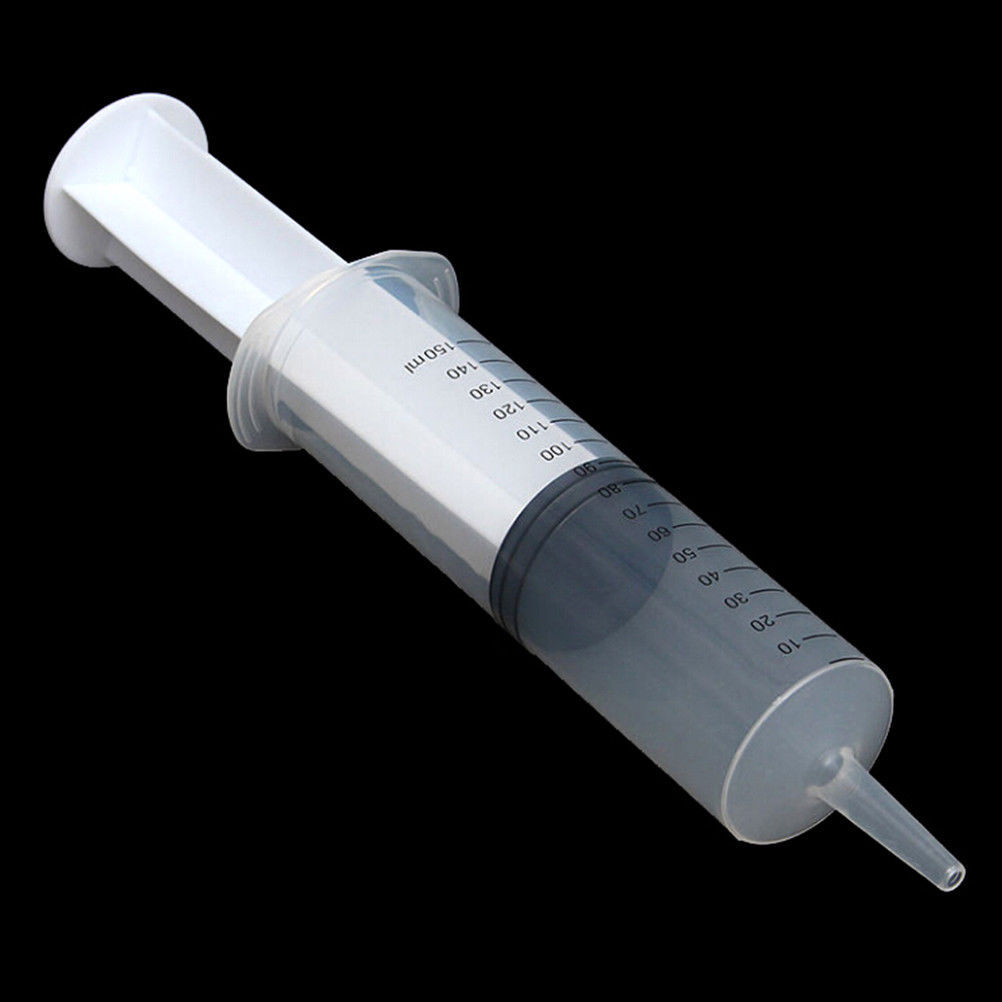 150ml Plastic Syringe Reusable Tube Clear for Measuring Liquids Medical Catheter