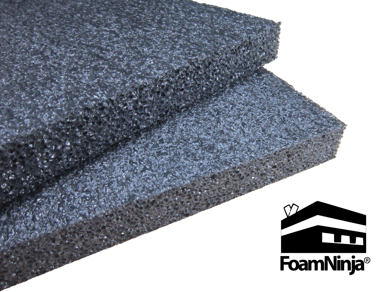 Polyethylene Foam Case Shipping Packaging 2 Pk 1″x12″x16″ Charcoal Black 1.7 pcf