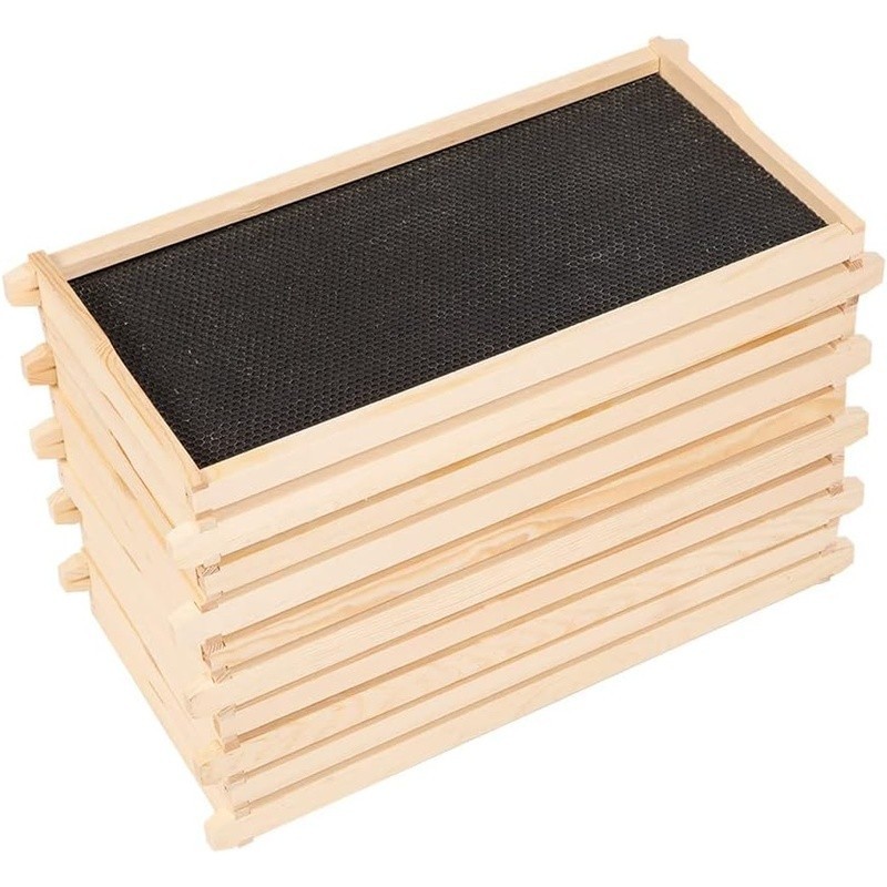 Bee Frames Beekeeping New Zealand Pine Wood Wax Coated Foundations 10 Pack