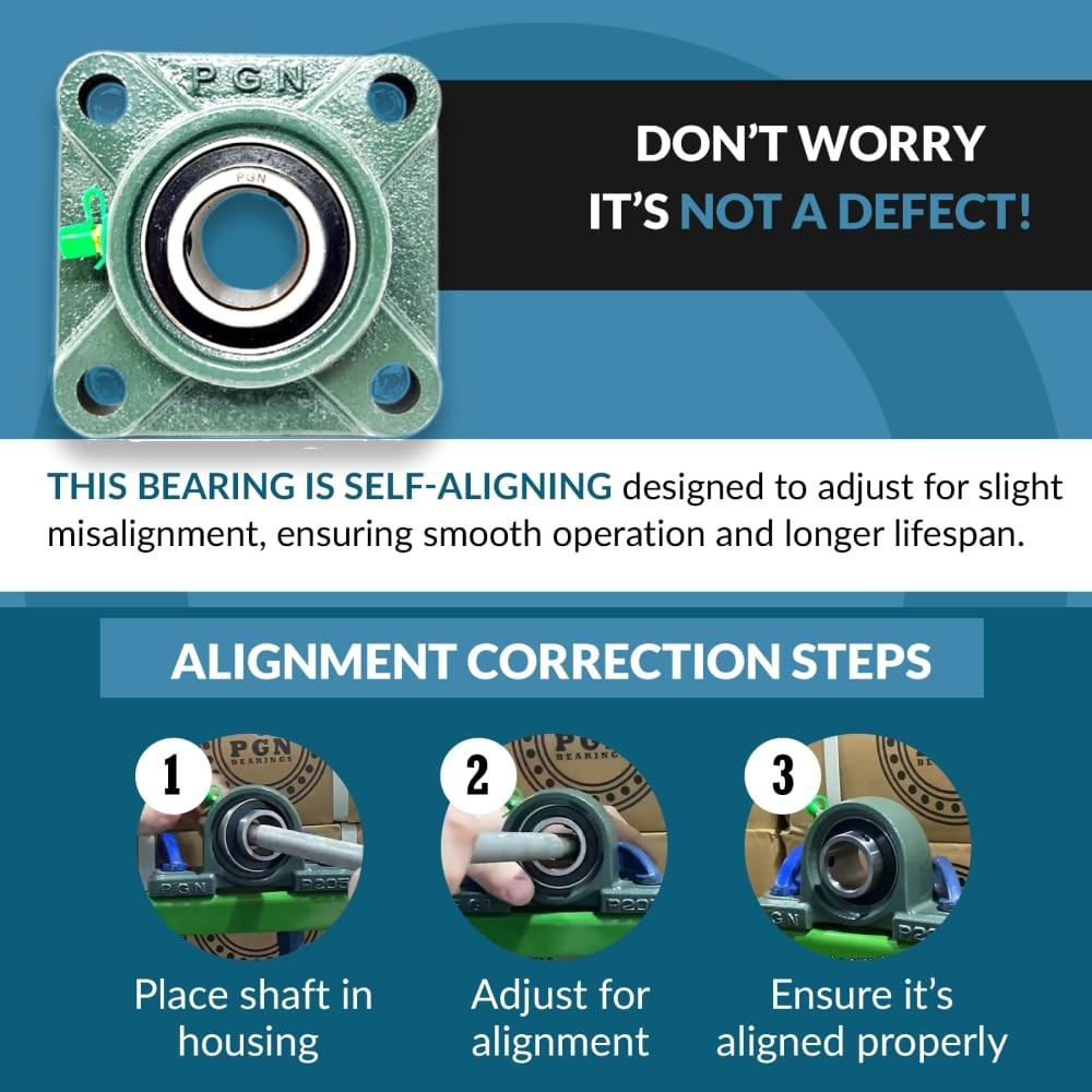 Heavy-Duty Uc210-32 Square Flange Bearings – 2 Inch Bore, Certified