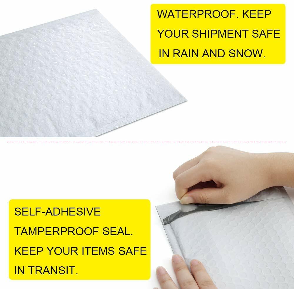 Poly Bubble Mailers Padded Envelopes Plastic Protective Packaging Bubble 6.5×10