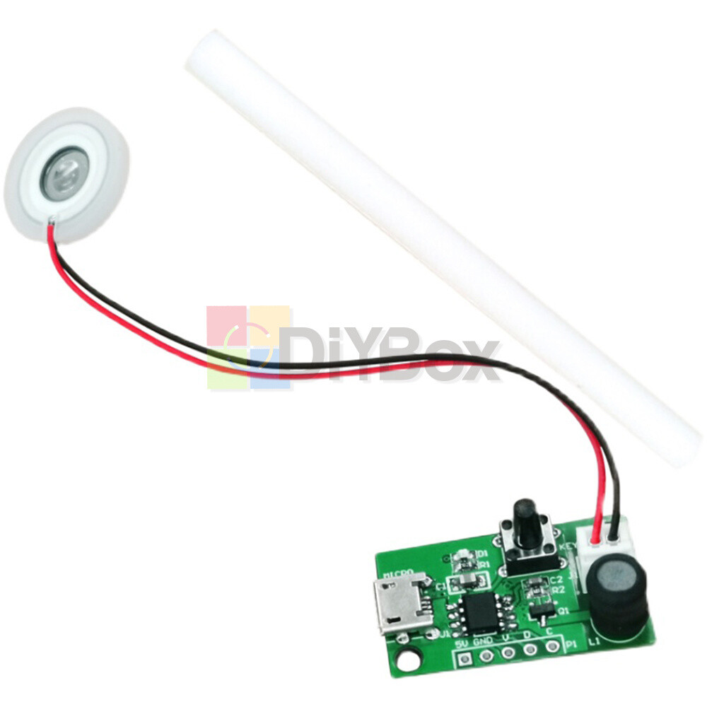 USB Ultrasonic Mist Maker Atomizing Fogger Ceramic Humidifier Module DIY 5V 2W
