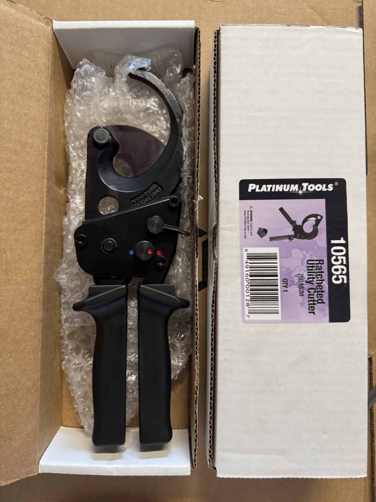 Platinum Tools 10565 Ratcheted Cable Cutter 750 MCM “18 [Price per unit]