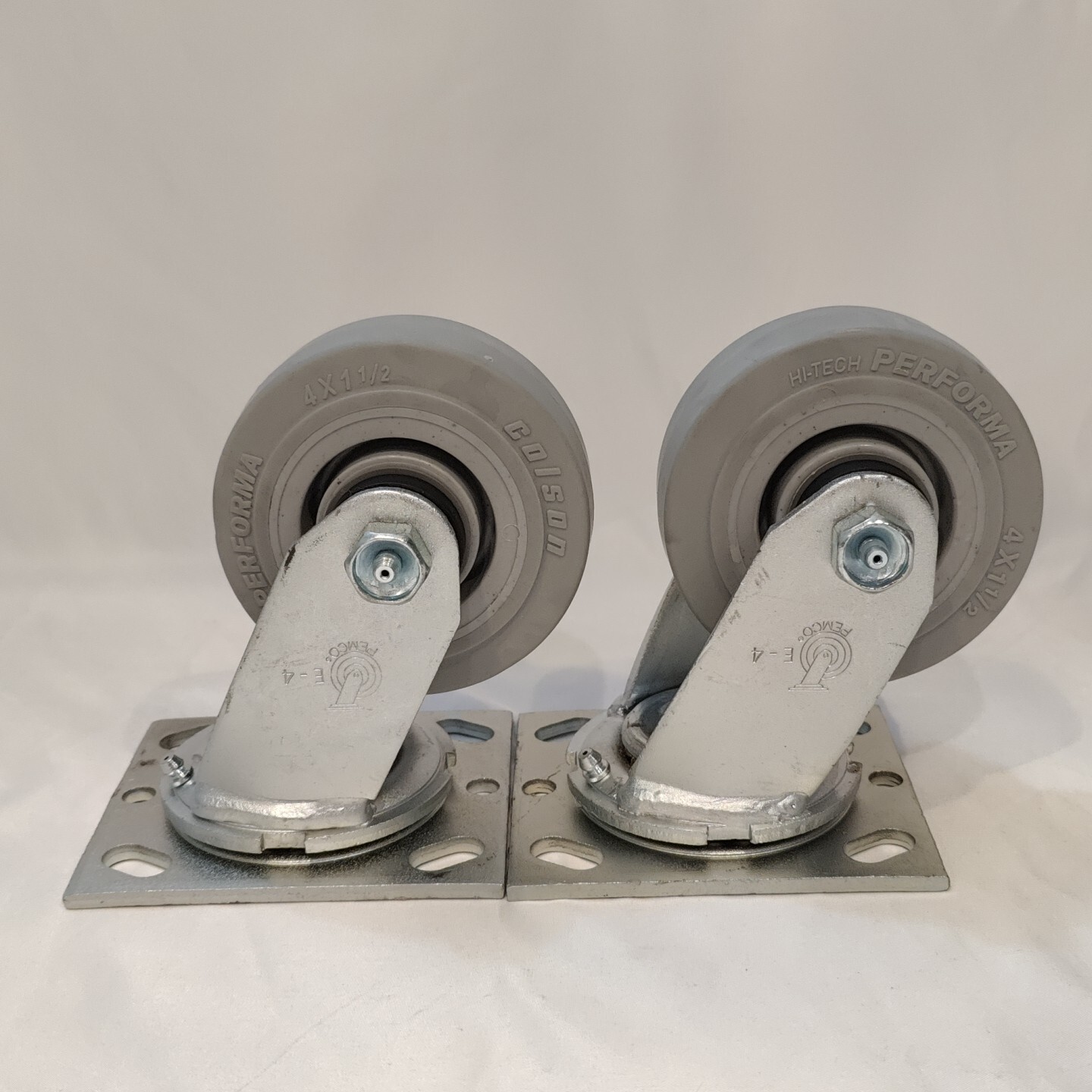 Set of 2 Colson Caster Wheel Swivel 4”x1.5” Encore 4 Series Performa 4.04109.449