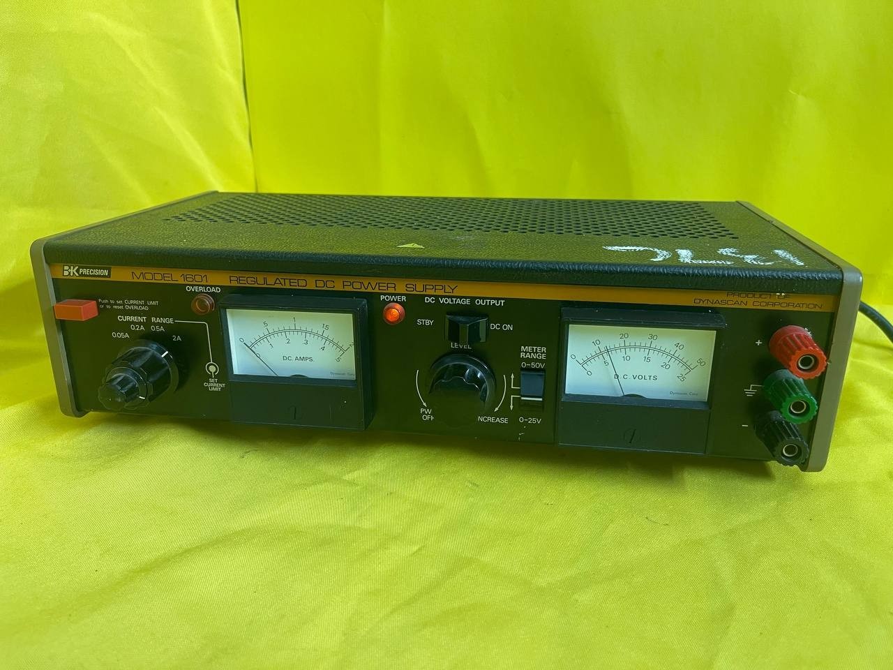 B&K Precision 1601 Regulated DC Power Supply 0-50V 0-2A Dynascan Tested – REV