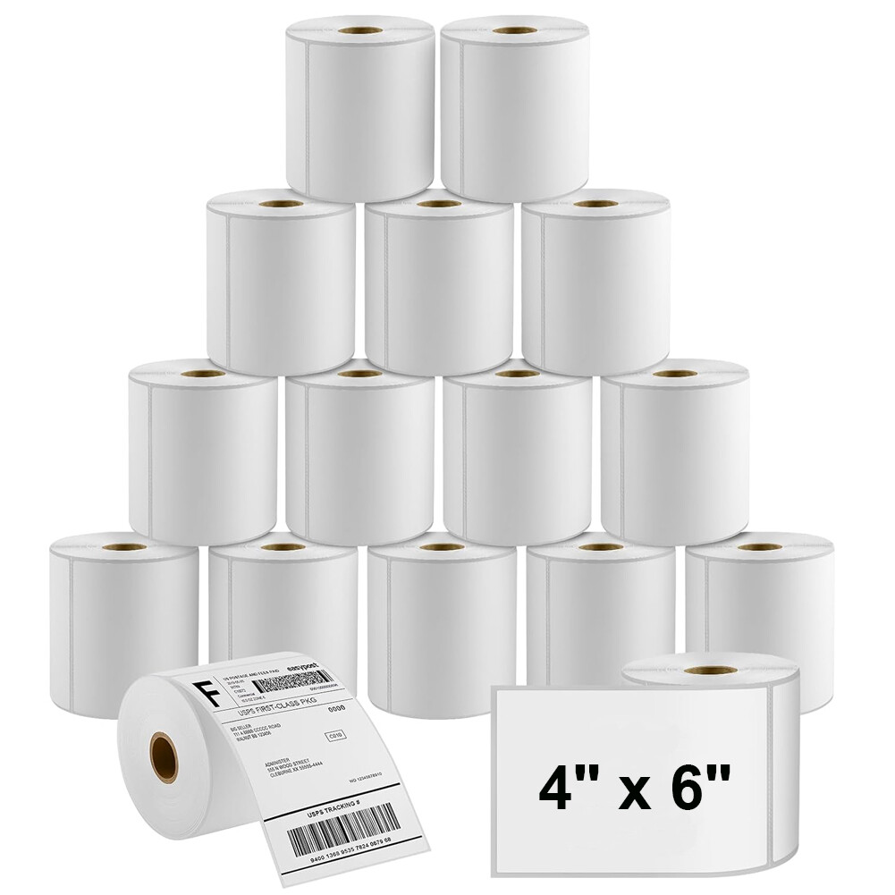 4″x6″ Direct Thermal Labels 250/Roll 450/Roll For Zebra Eltron LP2844 ZP450 UPS