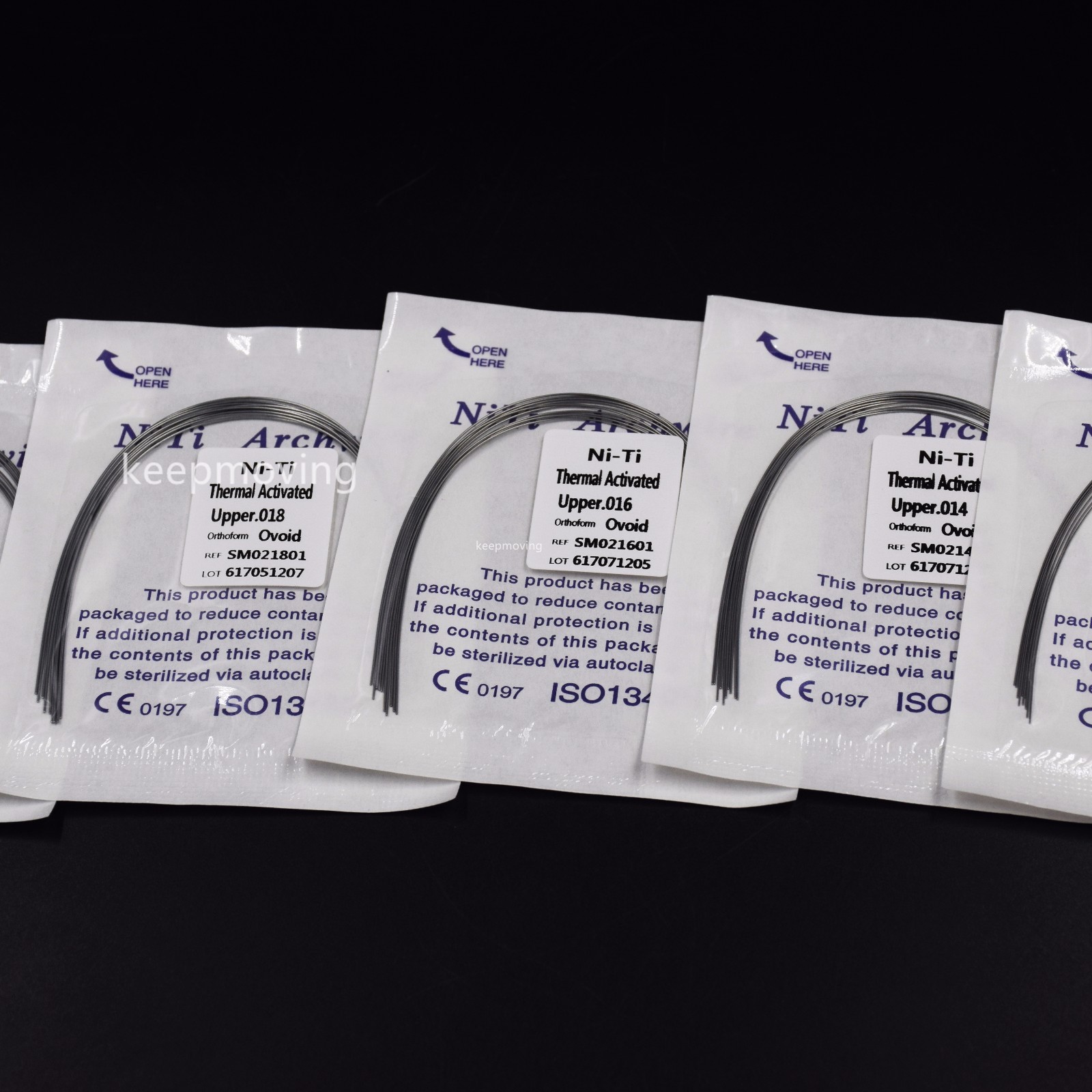10 Packs Dental Orthodontic Thermal Activated Niti Round Arch Wire Upper + Lower