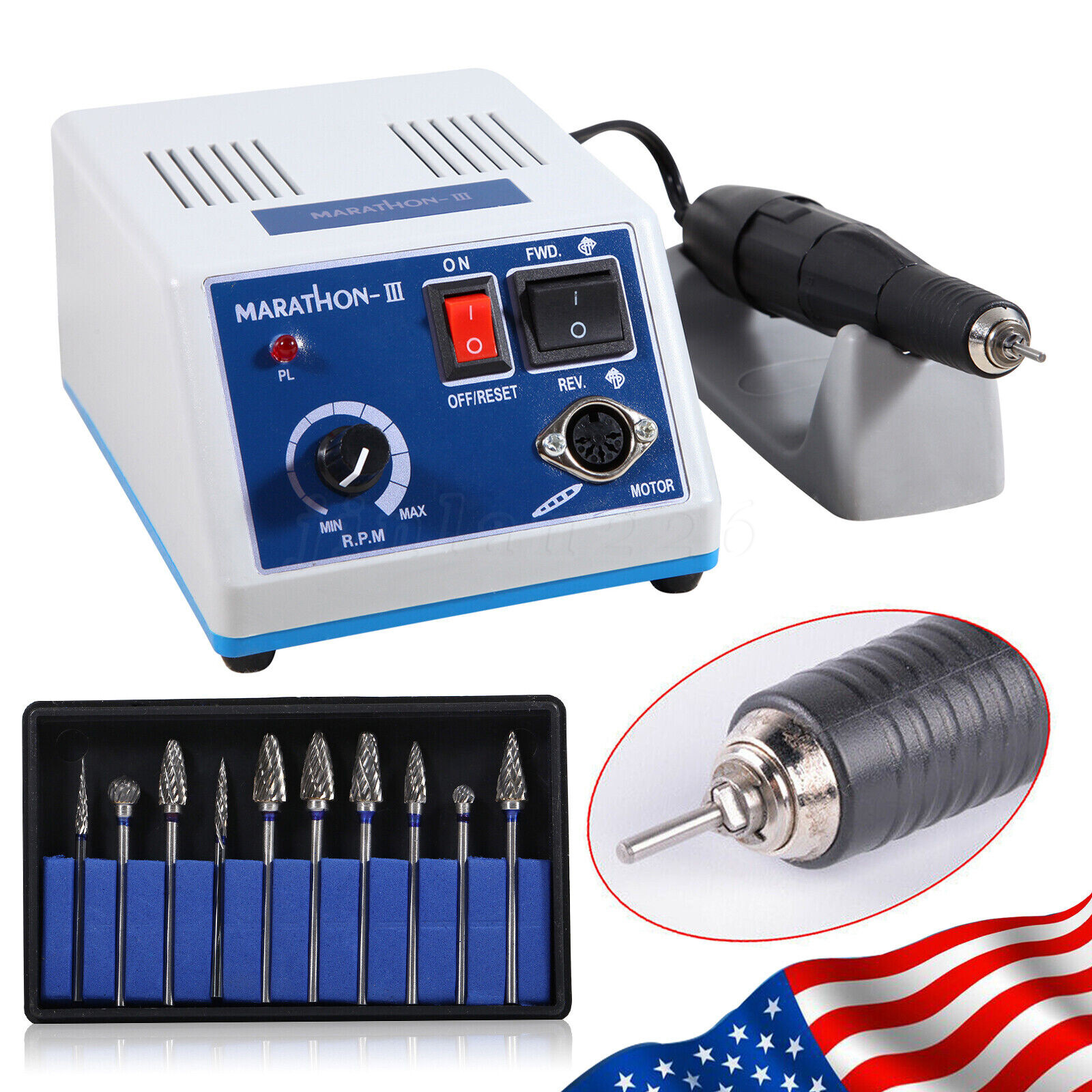 Dental Lab Marathon Electric Micromotor 35K rpm Handpiece/Lab Polishing HP Kit