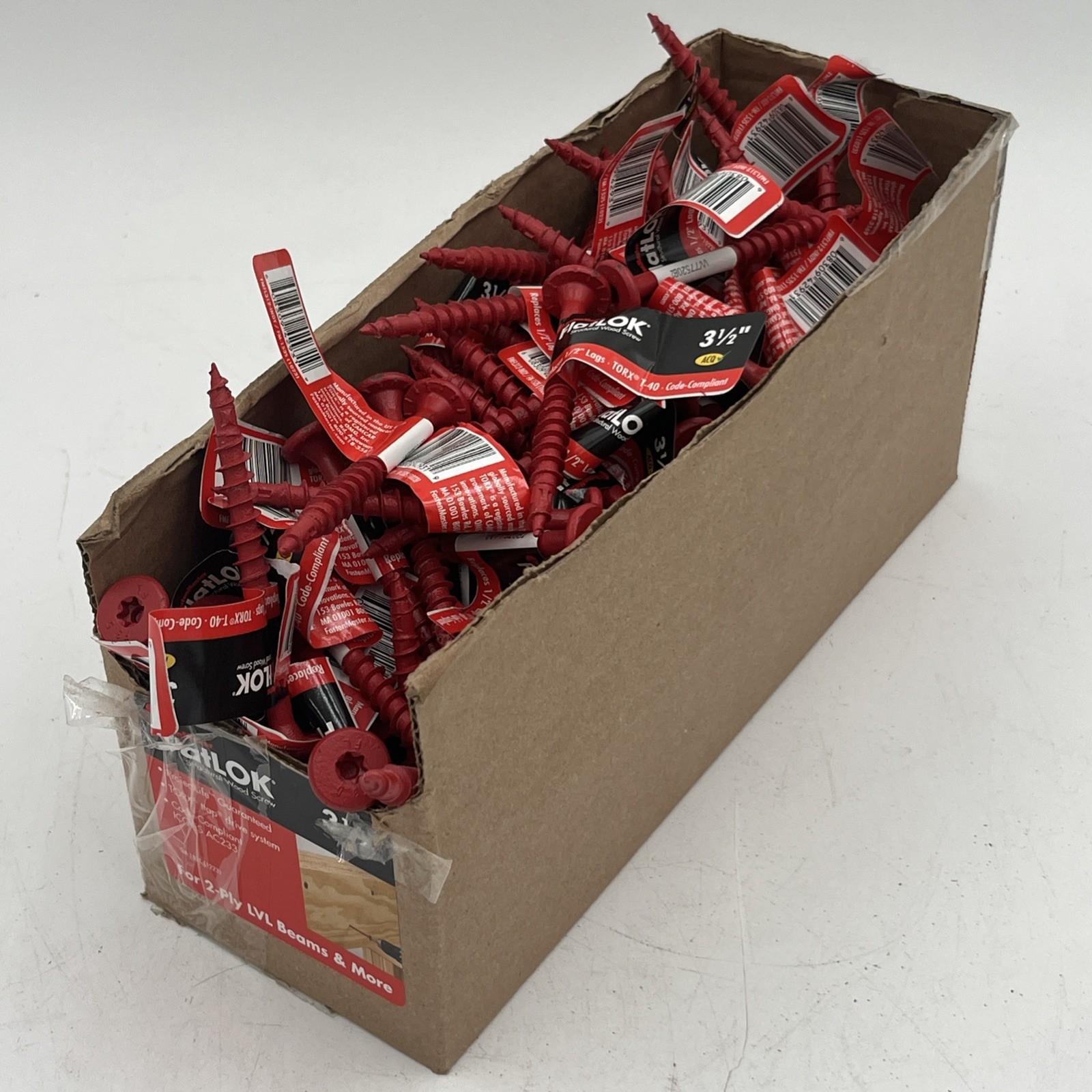 NEW!! 150-Pack FastenMaster FlatLOK 1/2” × 3.5” Torx ttap Structural Wood Screws