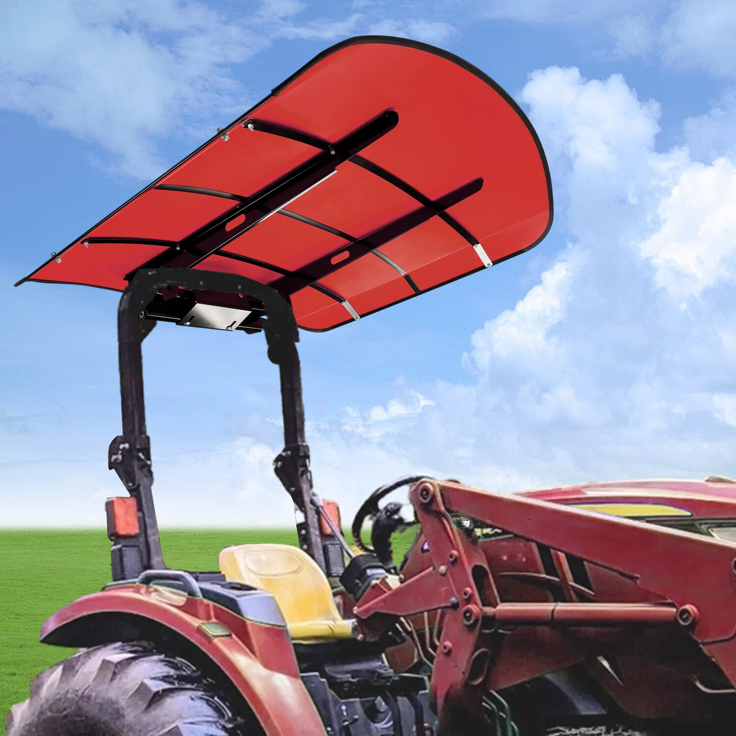 NEW Tuff Top Tractor Canopy Red For ROPS 52″ X 52″ w/ Mounting Accessories
