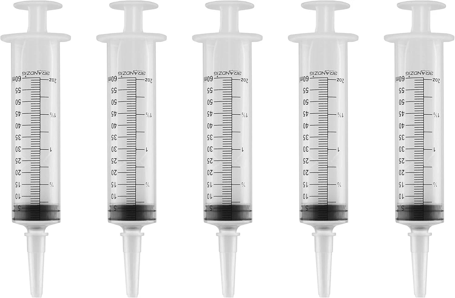 60ml Catheter Tip Syringe with Cover 5 Pieces by Brandzig – Sterile…