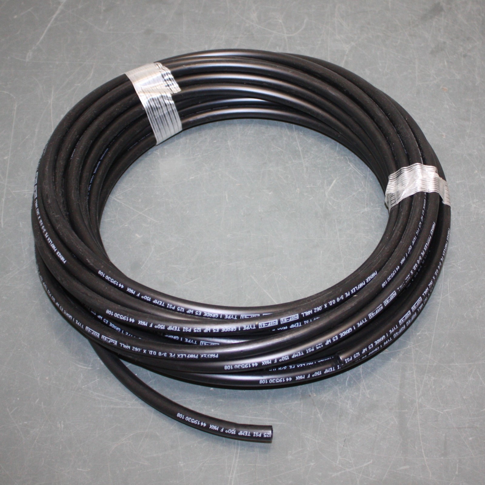 Parker Parflex Tubing EB-64-050-NSF, 1/4″ x 3/8″ x 50ft, Polyethylene, 125 psi