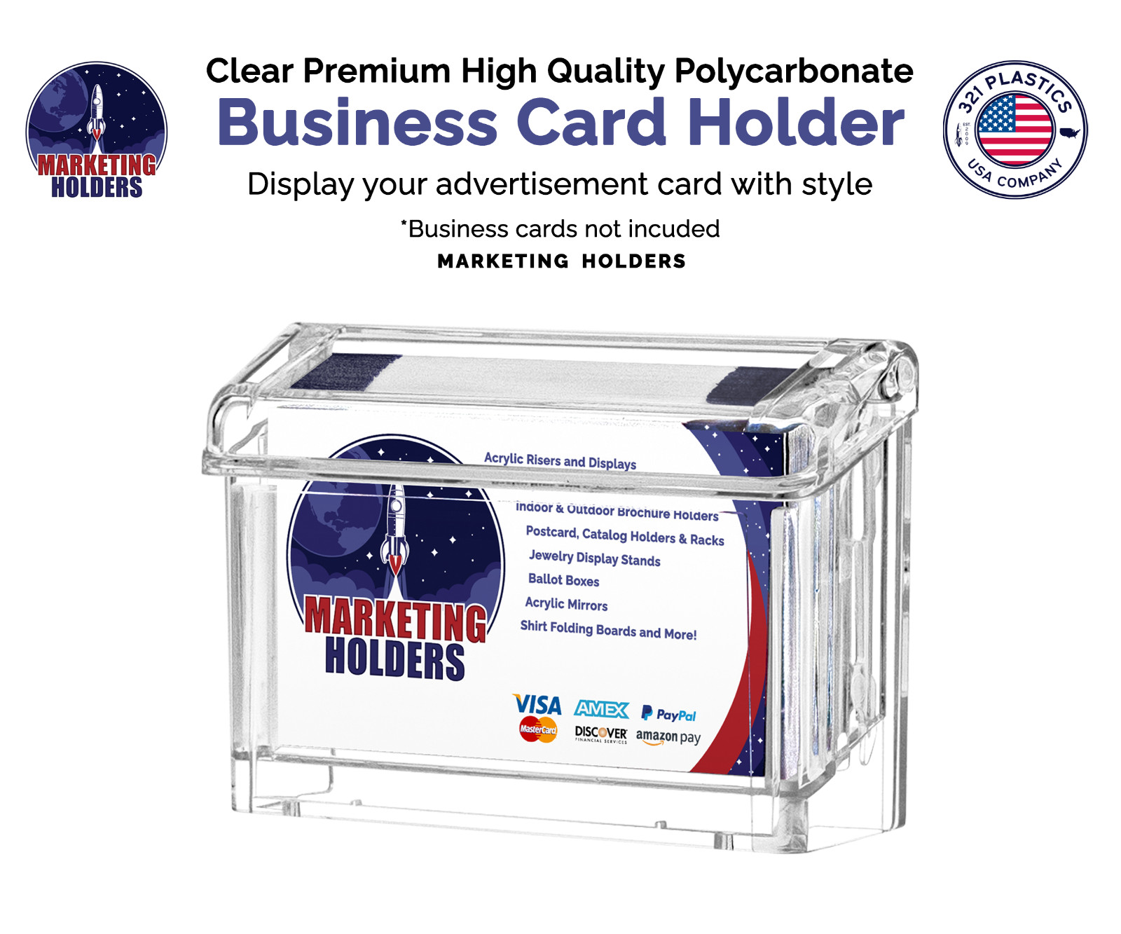 Grab A Card Outdoor Vehicles Business Card Holder for Car Van Truck Auto Mobile